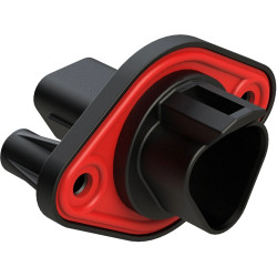 Device plug, 3 pole, crimp connection, latch locking, straight, AT04-3P-PM12