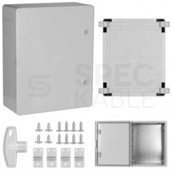Obudowa plastikowa skrzynka hermetyczna natynkowa ABS 500x400x180mm IP65 szara NEKU