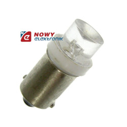 Dioda LED BA9S-walcowana biała wklęsła 1xled