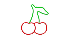 Neon Led Czereśnia Zielono Czerwona Nne23 Neolia