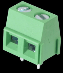 CTB0502/2 Solderable screw terminal – 2-pin, 5 mm spacing, 90°
