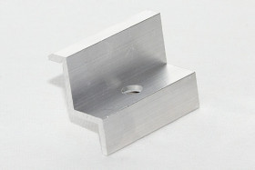 Klema końcowa 30mm Dł: 50mm anodowana srebrna