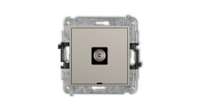 Mini Mechanizm Gniazda Antenowego Pojedynczego Tv, Bez Pola Opisowego Taupe...