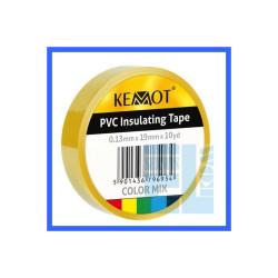 TAŚMA IZOLACYJNA ŻÓŁTA 10Y PVC KEMOT 0,13x19mm