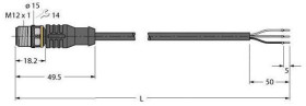 Turck 6631969 Kabel połączeniowy czujnika/aktuatora 8 m Ilość pinów: 3 1 szt.