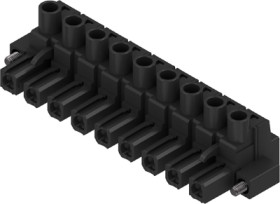 Socket, 9 pole, pitch 7.62 mm, straight, black, 1095750000