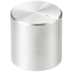 TruComponents 320038 Control knob &#x2B; marking Silver (&#xD8; x H) 13mmx13mmAlu/Plastic