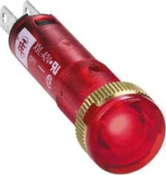 Wskażnik świetlny O8, IP40, czerwony wystający LED 12V, złącze faston XVLA224