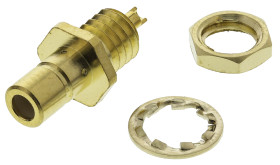 Złącze koncentryczne Montaż na panelu Męski 50Ω typ złącza Złącze SMB 4GHz Lutowane typ kabla RG174 A/U