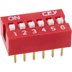 R-TECH 800024 DIL Switch 6-way 12-pin