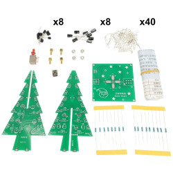 DIY Kolorowa choinka LED 3D – zestaw do nauki lutowania