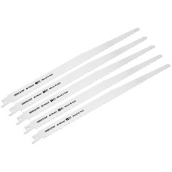 Sealey SRBR1211DF Reciprocating Saw Blade Wood &amp; Nail 300mm 6tpi - Pack of 5