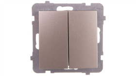 As Przycisk Podwójny Zwierny Satyna Light Łp-17G/M/45