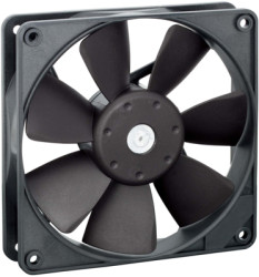 DC axial fan, 24 V, 119 x 119 x 25.4 mm, 168 m³/h, 43 dB, ball bearing, ebm-papst 4414 F/2