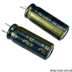 EEUFC1E471LJ 470uF 25V Electrolytic S. FC R=3.5mm RADIAL PANASONIC CUT