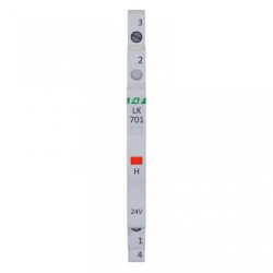 Lampka modułowa 1-fazowa czerwona 12-48V AC/ 12-60V DC 1/2 modułu LK-701R-24