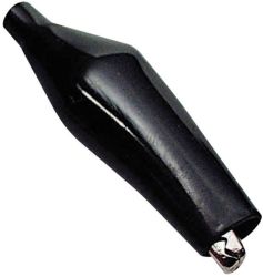 BKL Electronic 072403 Zacisk krokodylowy czarny Maksymalny zakres zacisku: 9 mm Długość: 28 mm 1 szt.