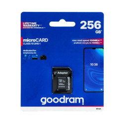 Karta pamięci Goodram M1AA microSD 256GB 100MB/s UHS-I klasa 10 z adapterem