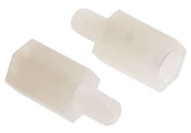 Kołek dystansowy gwint M4 x M4 długość 10mm Nylon 66 Męski/żeński Sześciokątny RS PRO