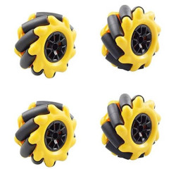 60mm Mecanum Wheels - Left + Right - 2 pairs - Wheels for Building DIY Robots and Vehicles