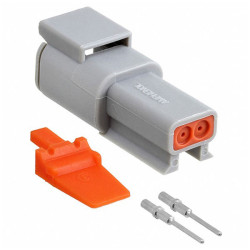 Amphenol ATM04-2P-KIT01 ATM Series Female Unshrouded 2POS Crimp 16-22AWG