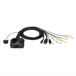 ATEN CS52DP 2-portowy przełącznik KVM z USB typu C na kabel hybrydowy DP