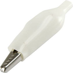 Zacisk krokodylowy TRU COMPONENTS 93038c48 1386719 Długość: 55 mm biały 1 szt.