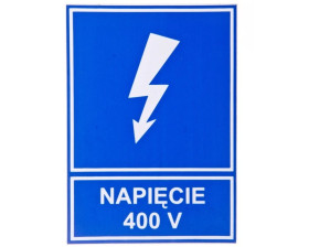 Tabliczka /znak informacyjny/ TZI 52X74S NAP.400V E04TZ-01041110900 /10szt./