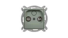 Icon Mechanizm Gniazda Abonenckiego Rtv Przelotowego 9Db Szałwiowy 61Ig9p