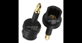 Toslink socket to 3.5mm plug fibre optic connector (pr)