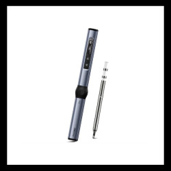 HS-01 - przenośna cyfrowa lutownica 65W z wyświetlaczem, grot BC2 (niebieska)