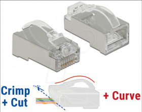 86474 RJ45 Crimp+Cut+Curve plug Cat.6 STP 20 pieces