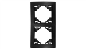 Quadra Ramka Plastikowa Podwójna Czarna