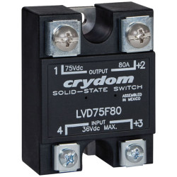 Crydom LVD75D100 Solid State Relay 75VDC 100A Max, 23-24VDC Control Voltage