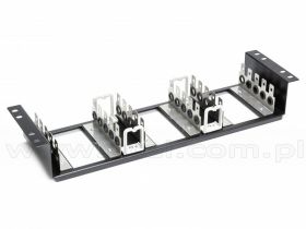 Gniezdnik rack 19" 3U na 150 par (15 złączy 10-parowych LSA), czarny