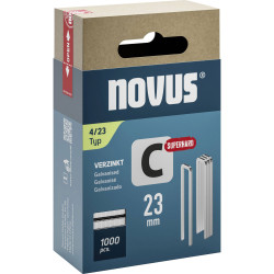 Novus 042-0803 Narrow Crown Staples, 1000 pieces, 23x6.1mm, For Timber