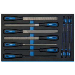 Draper 63513 Hand File Set in 3/4 Drawer EVA Insert Tray (13 Piece)
