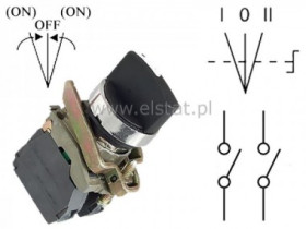 Przełącznik chwilowy; piórowy; ( NO+ NO; 1-0-2]