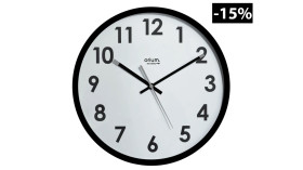 Zegar Czarny Ścienny Analogowy Nie Nie, Z recyklingu, Akumulator Orium