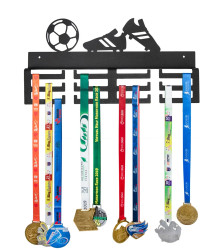 Wieszak metalowy na medale piłka i korki 40cm
