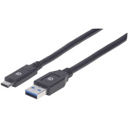 Manhattan 354981 USB cable USB 3.2 Gen 1 USB-A to USB-C Black 3.00 m