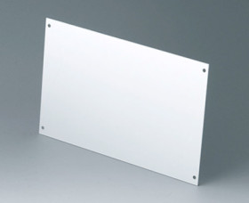 Front plate, aluminum, (W x H x D) 205.5 x 1.5 x 129.4 mm, gray, A9180001
