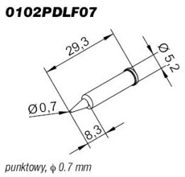 GROT ERSA 0,7mm, punktowy 0102PDLF07