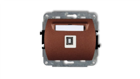 Trend Gniazdo Pojedyncze Usb-Ab Brązowy Metalik 9Gusb-3