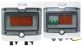 Rozdzielnica PV 1000V DC/AC 2 stringi B25 fotowoltaika Rozdzielnice wyposażona