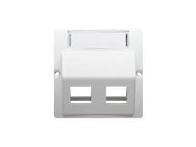 SIMON BASIC Pokrywa gniazd teleinformatycznych na Keystone skośna biały BMGKS2P/11 KONTAKT SIMON