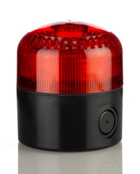 Sygnalizator akustyczny z lampą sygnalizacyjną 12 → 24 V. Czerwony AC/DC IP65 Montaż na podstawie 105dB