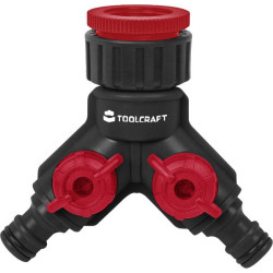 Toolcraft 2302363 Plastic 2-Way Splitter Hose Connector with Water Stop