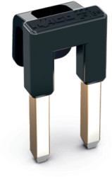 Jumper, 2-fold, dark gray for conductor entry, 221-941