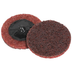 Sealey PTCQC50M Quick Change Preparation Pad &#xD8;50mm Medium Pack of 10